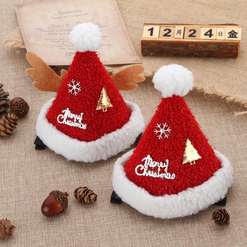 Christmas Hat Hair Clip for Playful Holiday Styles