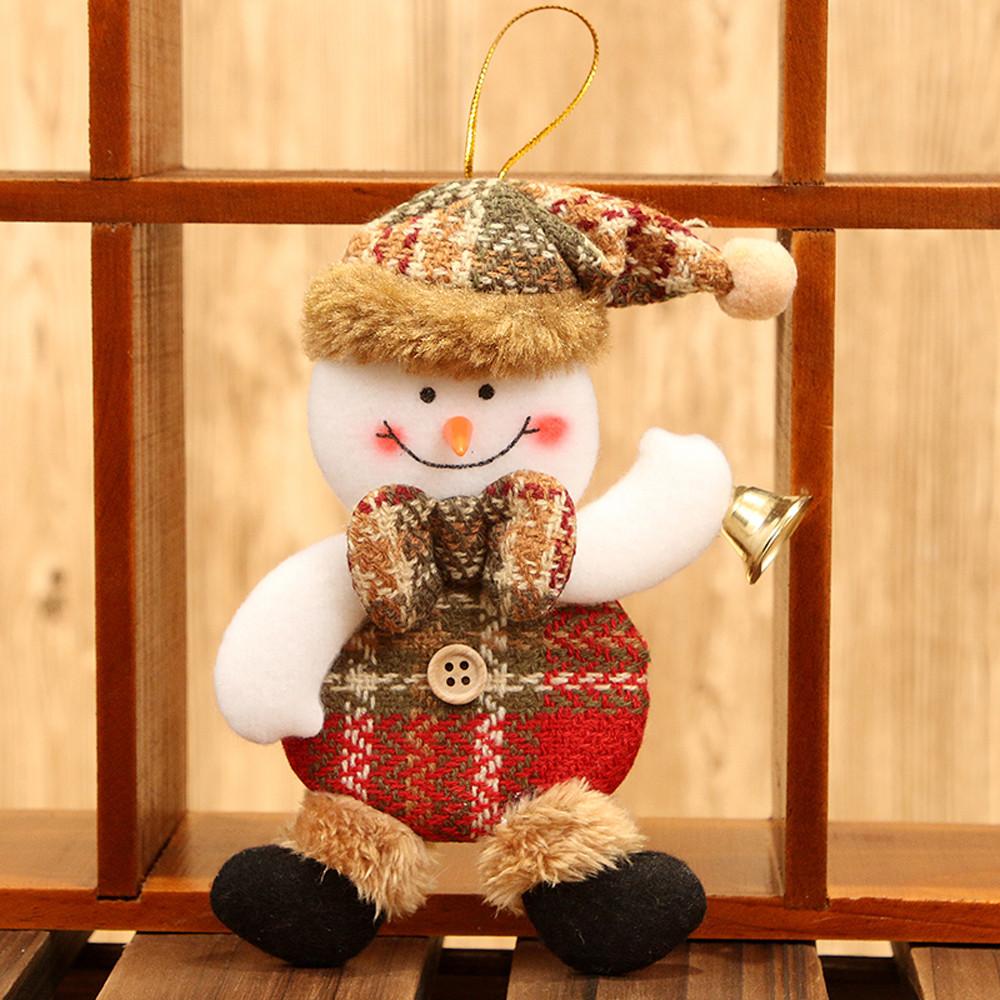 Plush Snowman Christmas Ornament for Cozy Tree Charm