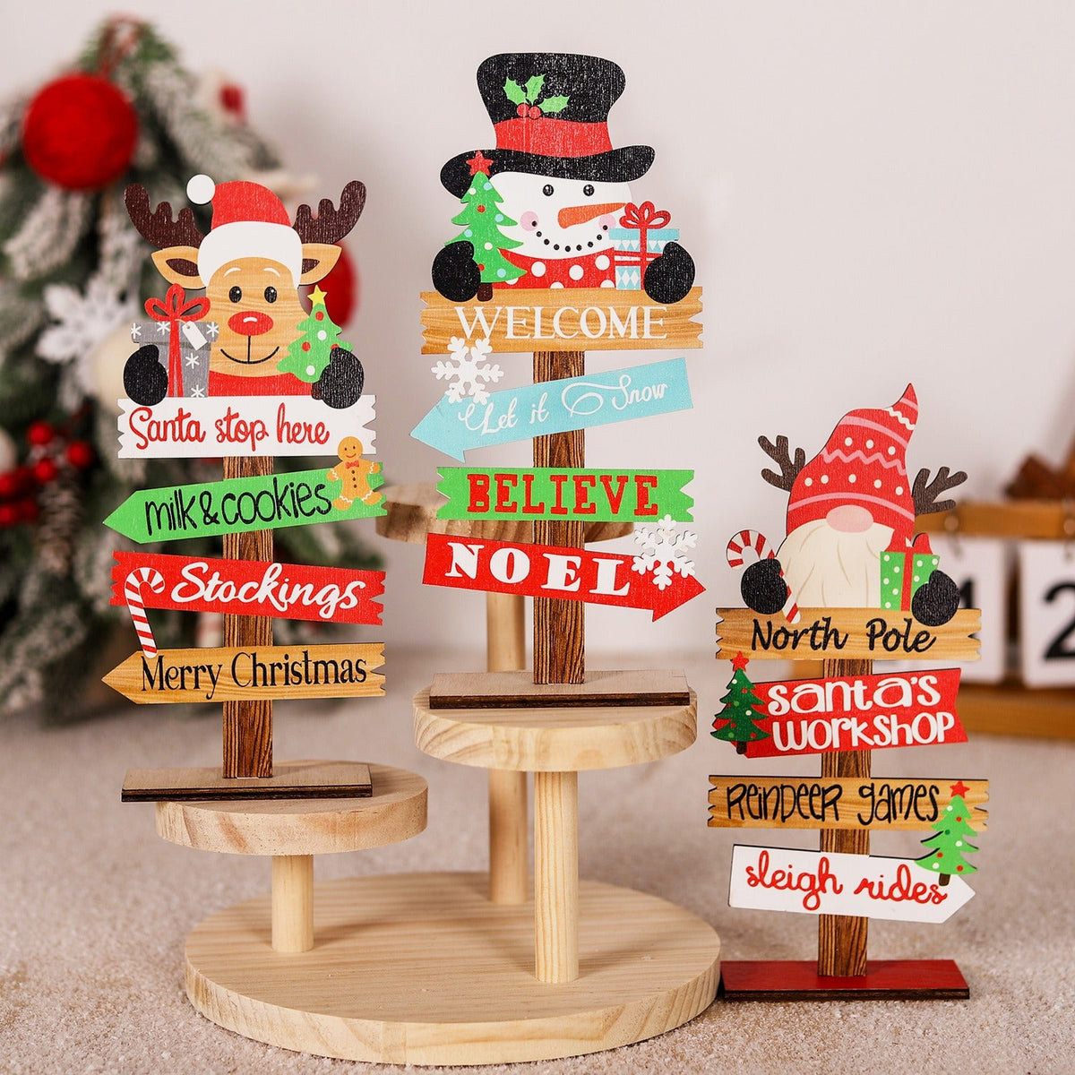 Wooden Christmas Tree Decoration for Festive Charm