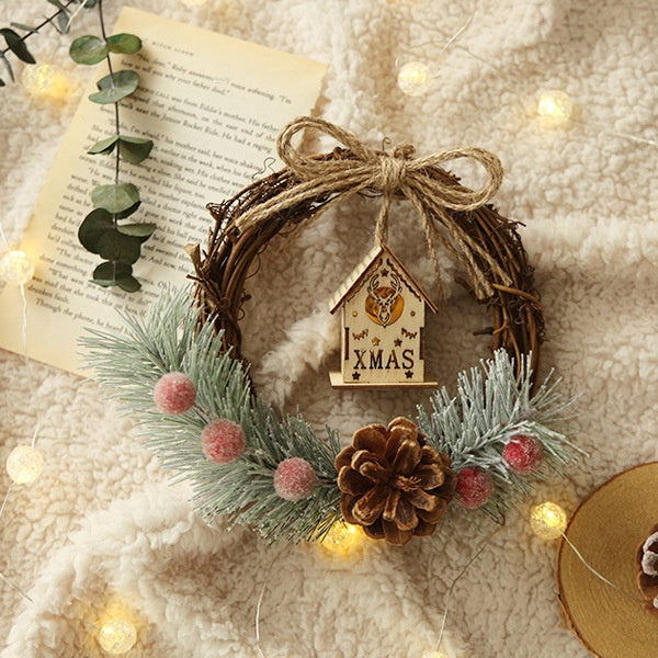 Christmas Wreath Rustic Woodland Holiday Wall Decor