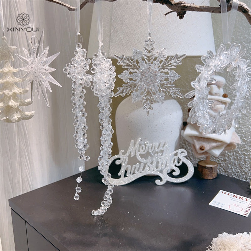 Christmas Snowflake Ornaments for Elegant Tree Sparkle