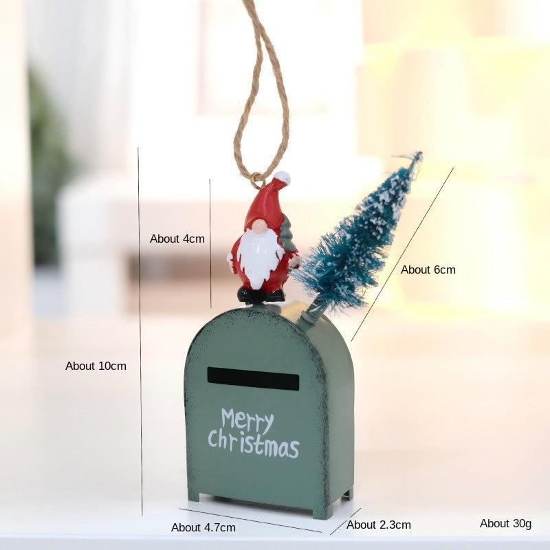Christmas Santa Mailbox Ornament for Vintage Charm