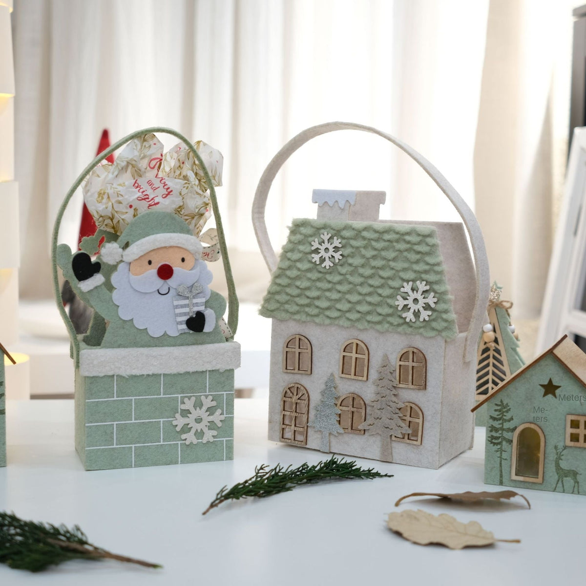 Christmas Felt Handbag – Whimsical Jade Green House