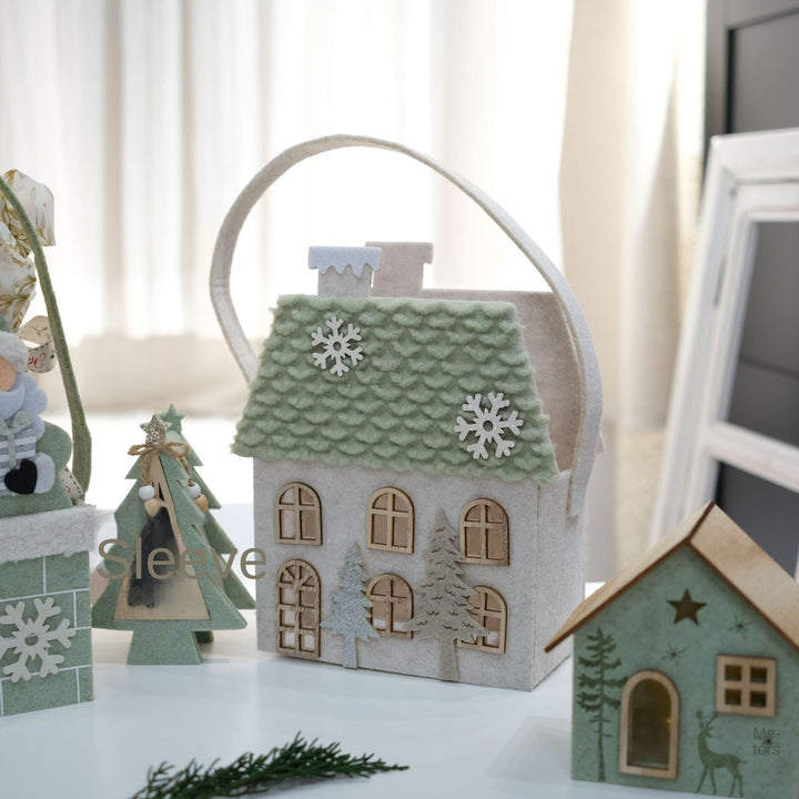 Christmas Felt Handbag – Whimsical Jade Green House