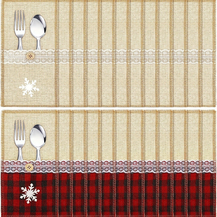 Christmas Cutlery Holder for Rustic Table Settings
