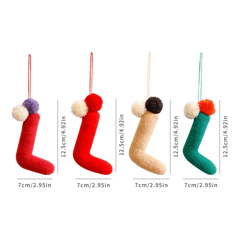 Knitted Christmas Cane Ornament for Cozy Tree Decor