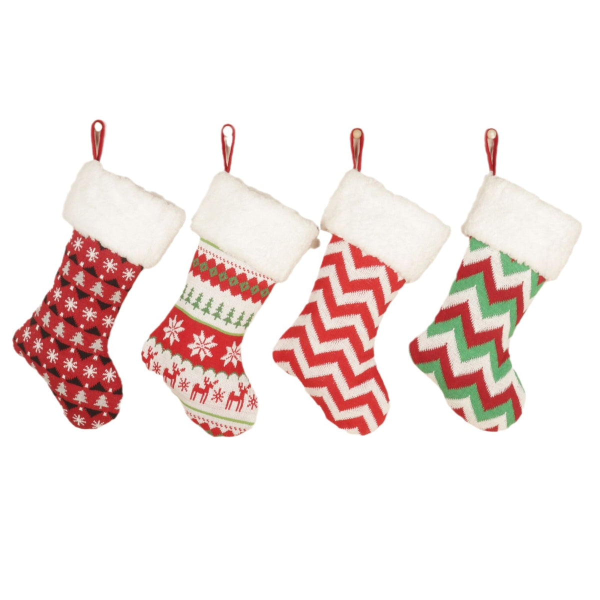 Knitted Christmas Stockings For Festive Gift Displays