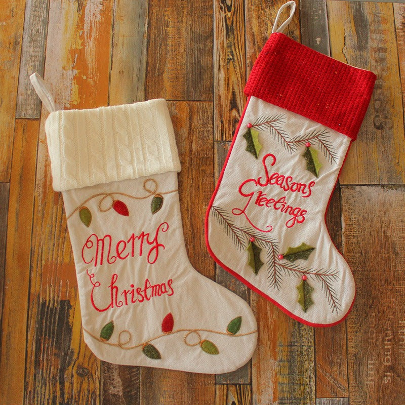 Christmas Stocking Gift Bag Set for Festive Displays