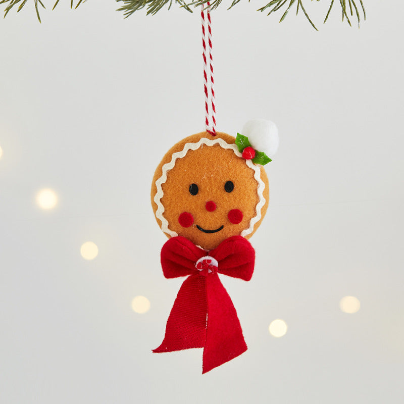 Plush Gingerbread Christmas Ornament for Festive Trees