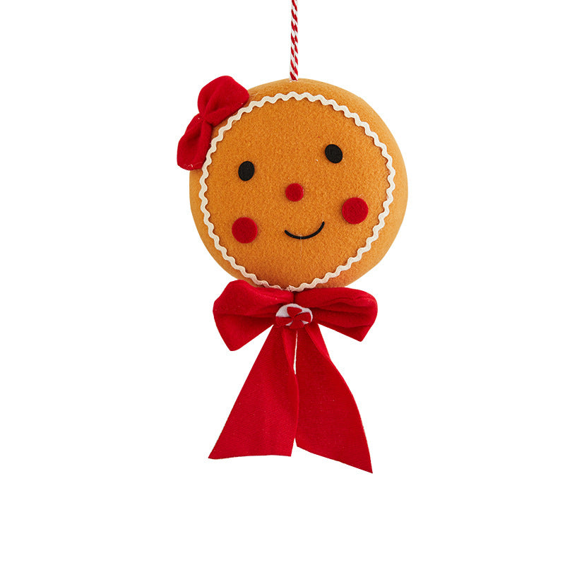 Plush Gingerbread Christmas Ornament for Festive Trees