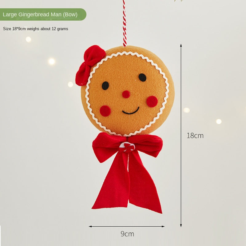 Plush Gingerbread Christmas Ornament for Festive Trees