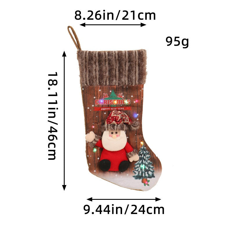 Christmas Stocking Decor & Illuminated Gift Holder