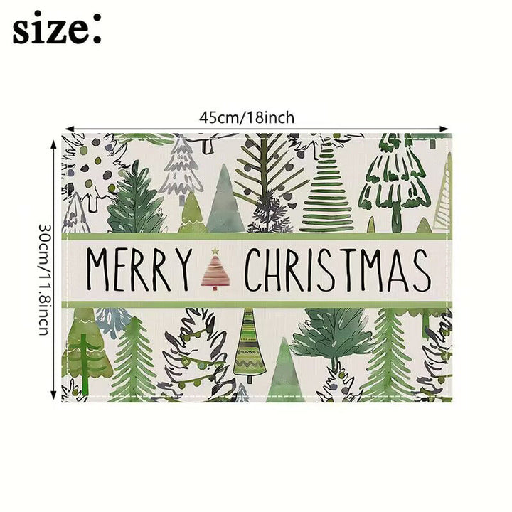 Christmas Linen Placemats for Festive Table Settings