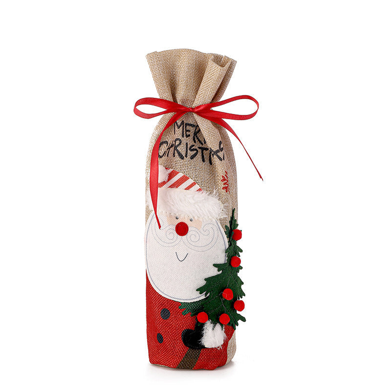 Christmas Wine Gift Bag Set for Festive Holiday Giving