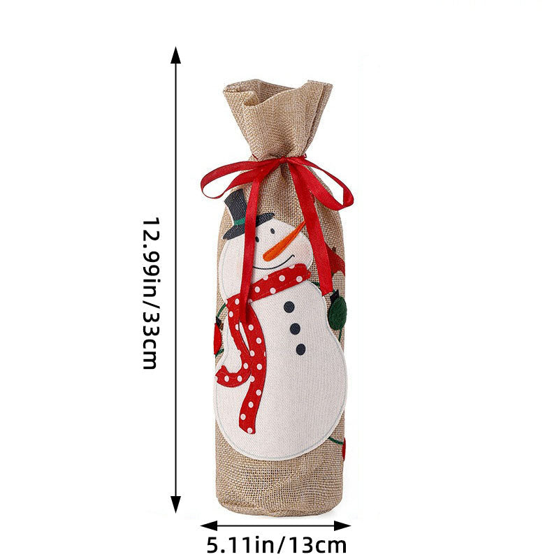 Christmas Wine Gift Bag Set for Festive Holiday Giving