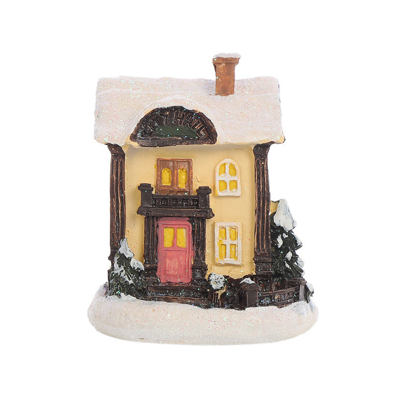 Christmas LED Snow House Decoration | Warm Village Glow