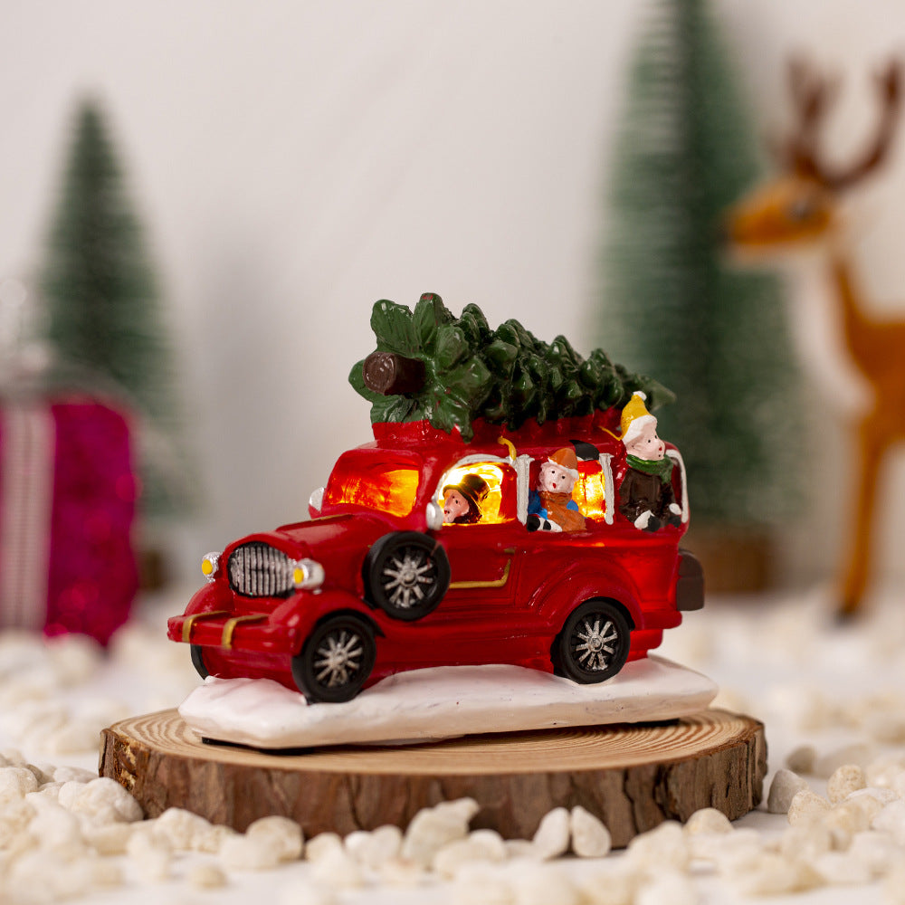 Luminous Christmas Truck Decoration With Cozy Lights
