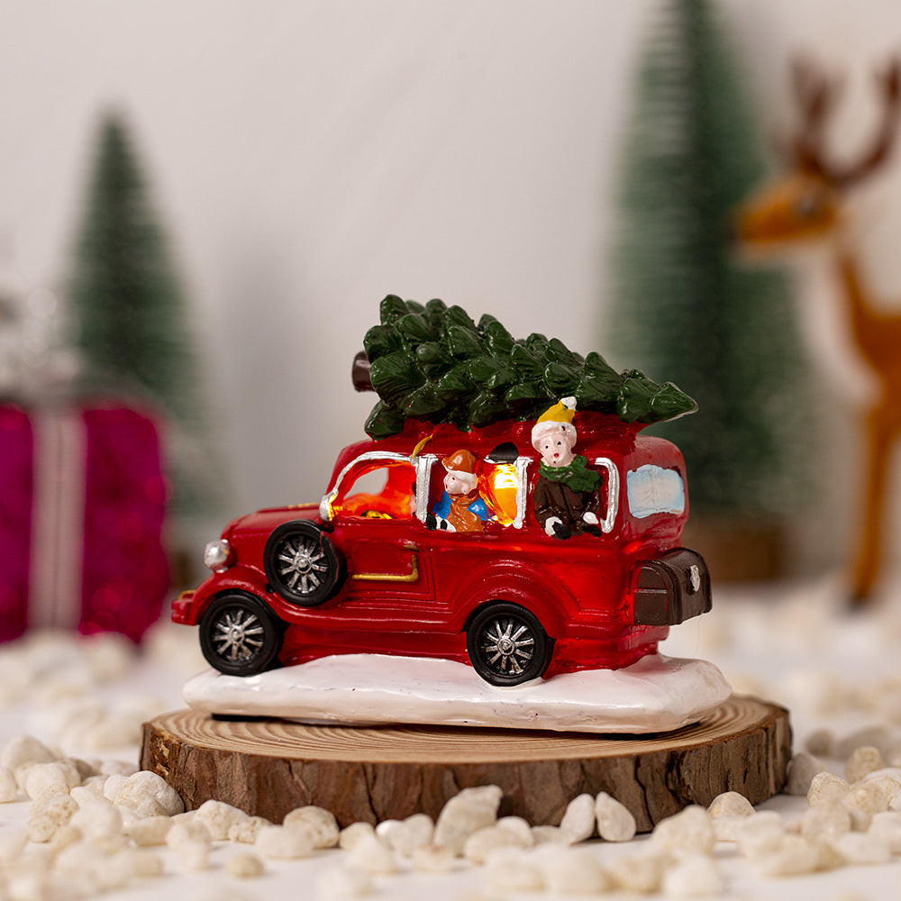 Luminous Christmas Truck Decoration With Cozy Lights