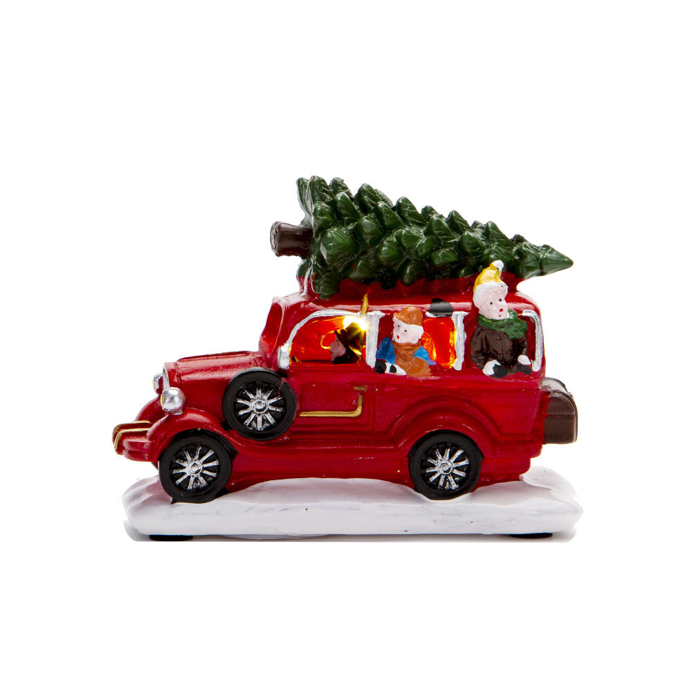Luminous Christmas Truck Decoration With Cozy Lights