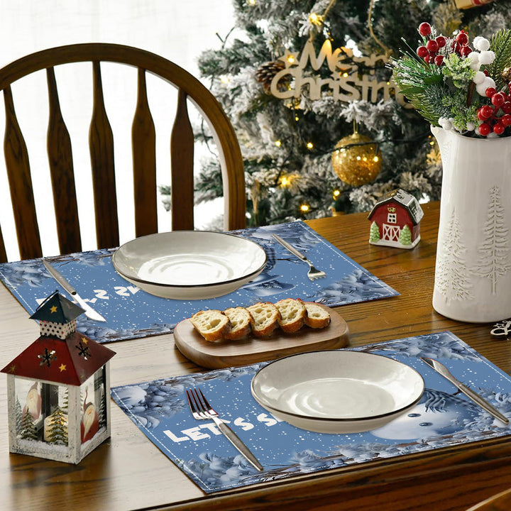 Christmas Snowman Placemats for Festive Holiday Tables