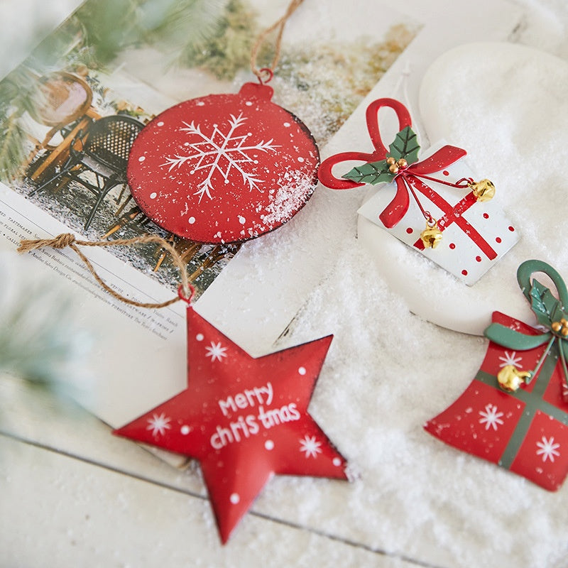 Metal Christmas Ornaments Set for Festive Displays