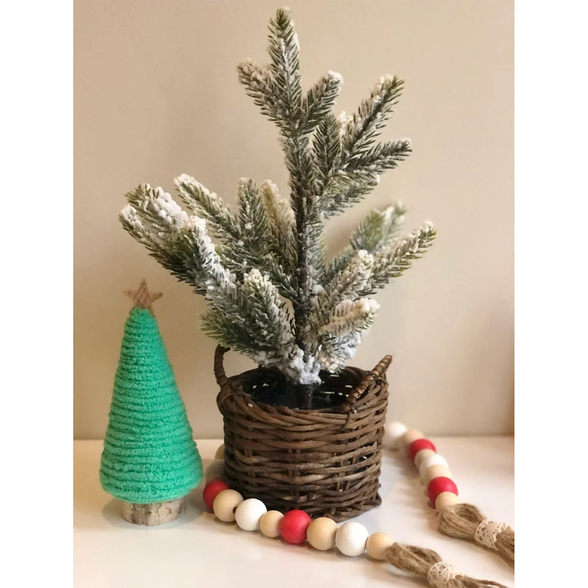 Mini Christmas Trees for Cozy Rustic Tabletop Decor