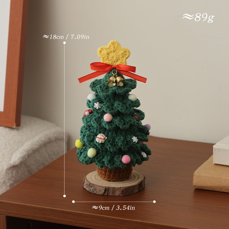 Crochet Mini Christmas Tree Desk Ornament Decoration