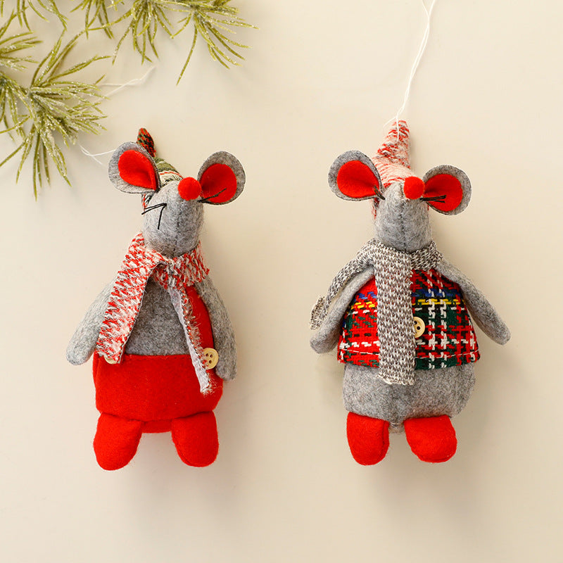 Christmas Mouse Plush Ornaments For Cozy Holiday Charm