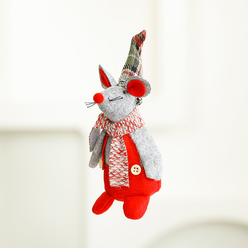 Christmas Mouse Plush Ornaments For Cozy Holiday Charm
