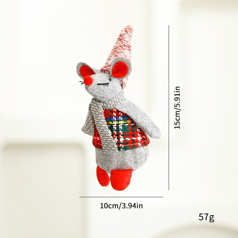 Christmas Mouse Plush Ornaments For Cozy Holiday Charm