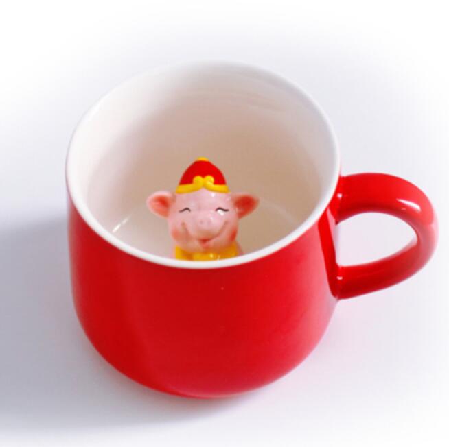 Christmas Mug with Hidden 3D Figurine Surprise Gift