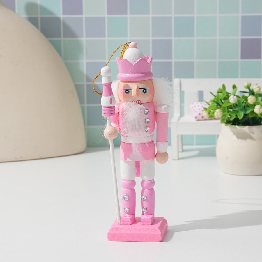 Pink Nutcracker Ornaments Set of Four for Christmas