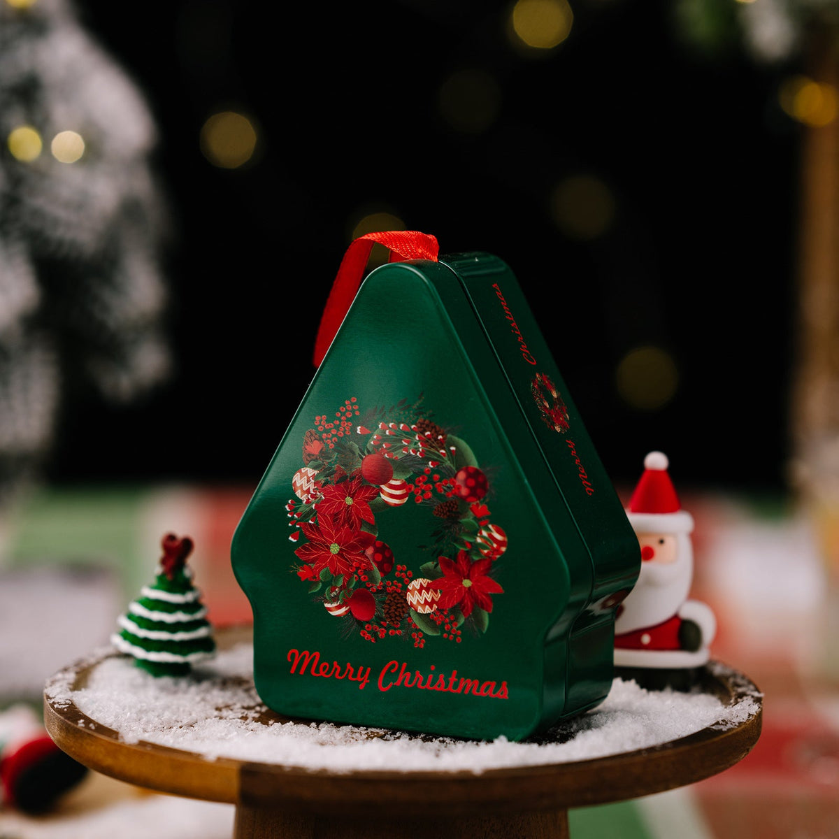 Christmas Decorative Tin Gift Box for Festive Treats
