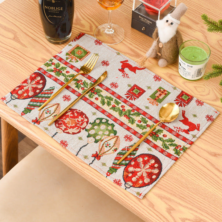 Christmas Knitted Placemats for Festive Holiday Tables