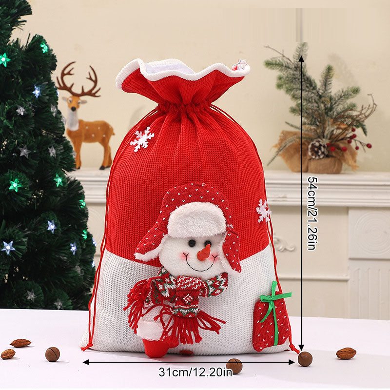 Christmas Gift Bags, Reusable Snowman Santa Reindeer
