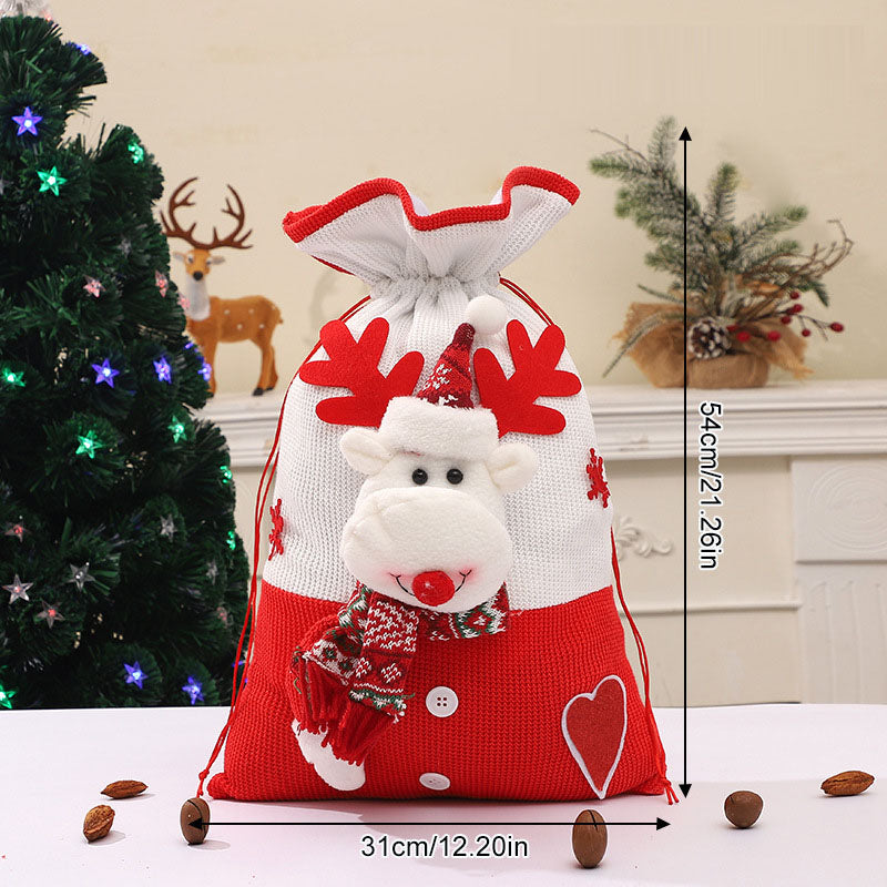 Christmas Gift Bags, Reusable Snowman Santa Reindeer