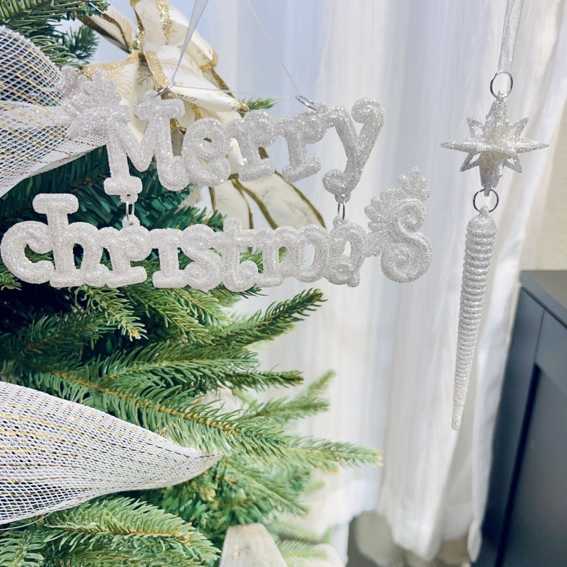 Christmas Tree Ornaments: Nordic Silver Sparkle Decor