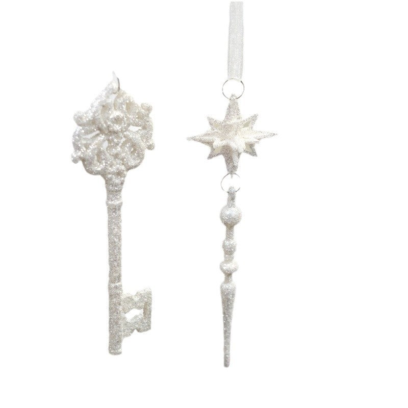 Christmas Tree Ornaments: Nordic Silver Sparkle Decor