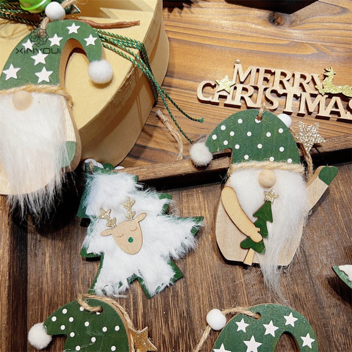Wooden Christmas Ornaments for Cozy Nordic Charm Decor