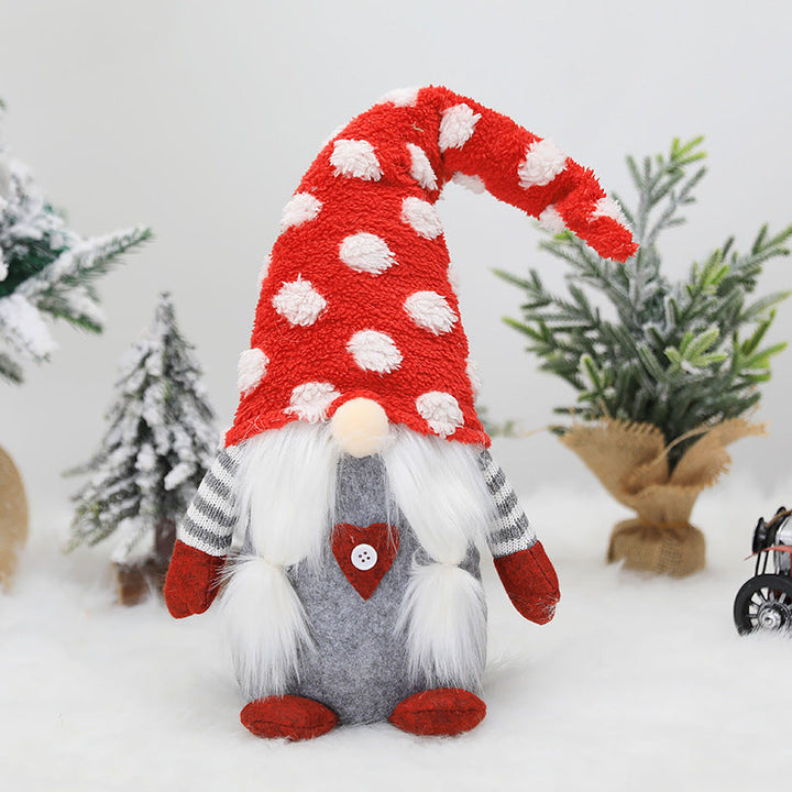 Christmas Gnome Plush Ornament for Cozy Tabletop Decor