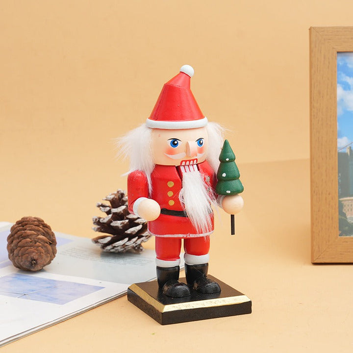 Wooden Nutcracker Doll Trio - Hand-Painted Christmas Decor