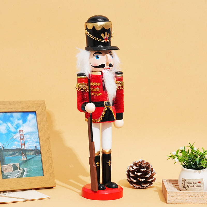Traditional Nutcracker Soldier Duo for Classic Christmas Decor