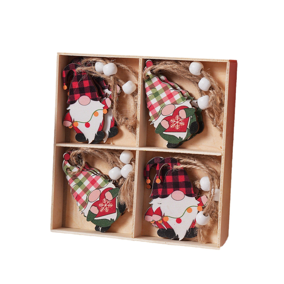 Christmas Ornament Gift Box Set for Rustic Tree Decor