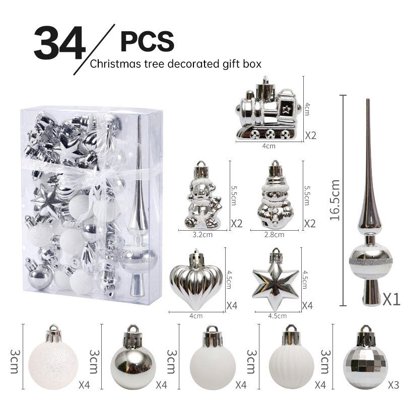 Christmas Tree Ornaments 34-Piece Coordinated Gift Set