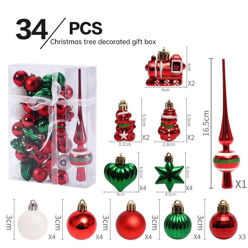 Christmas Tree Ornaments 34-Piece Coordinated Gift Set