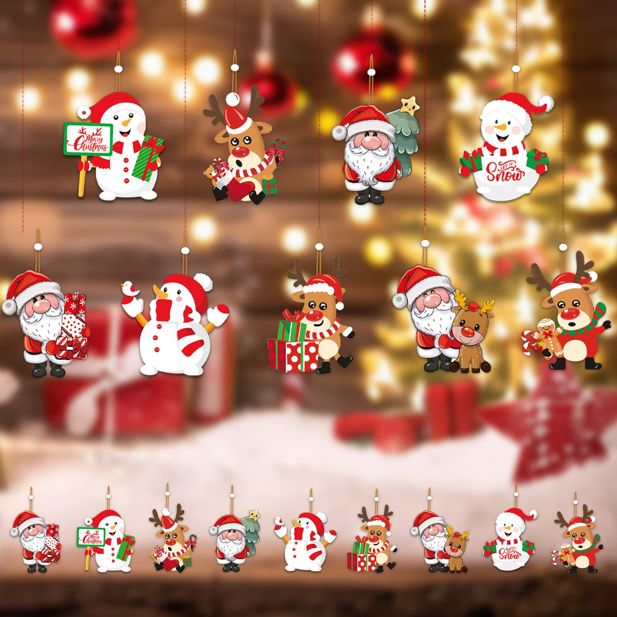 Wooden Xmas Ornaments — Cheerful Christmas Tree Decor