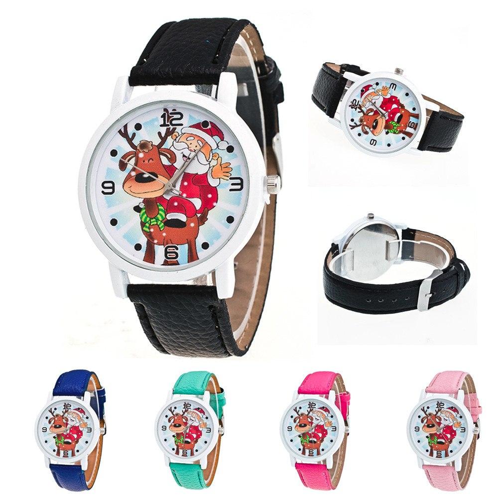 Christmas Wristwatch Santa Reindeer Colorful Holiday Gift