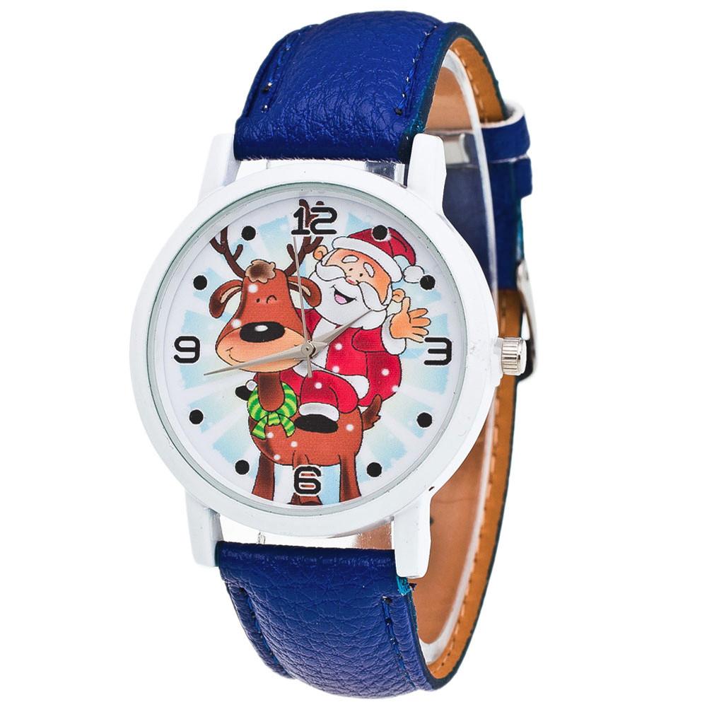 Christmas Wristwatch Santa Reindeer Colorful Holiday Gift