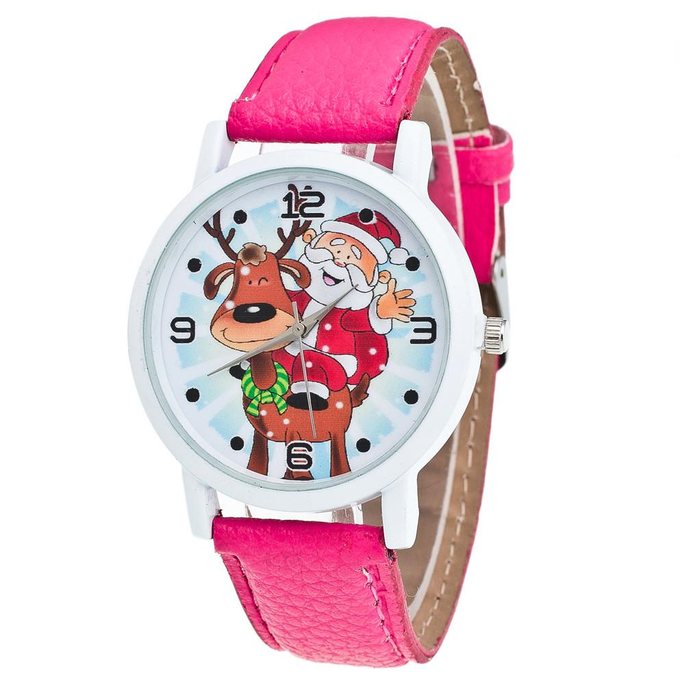 Christmas Wristwatch Santa Reindeer Colorful Holiday Gift