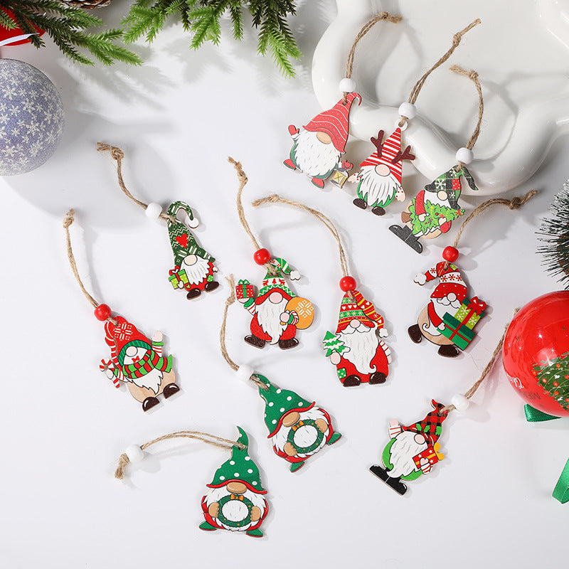 Wooden Santa Ornaments — Playful Christmas Tree Cheer